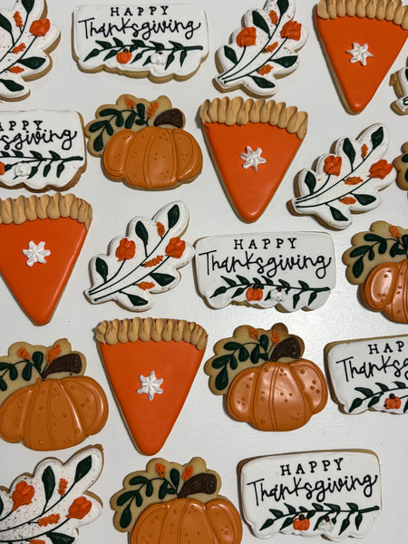 Thanksgiving Royal Icing Cookies