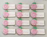 Floral Placecard Cookies